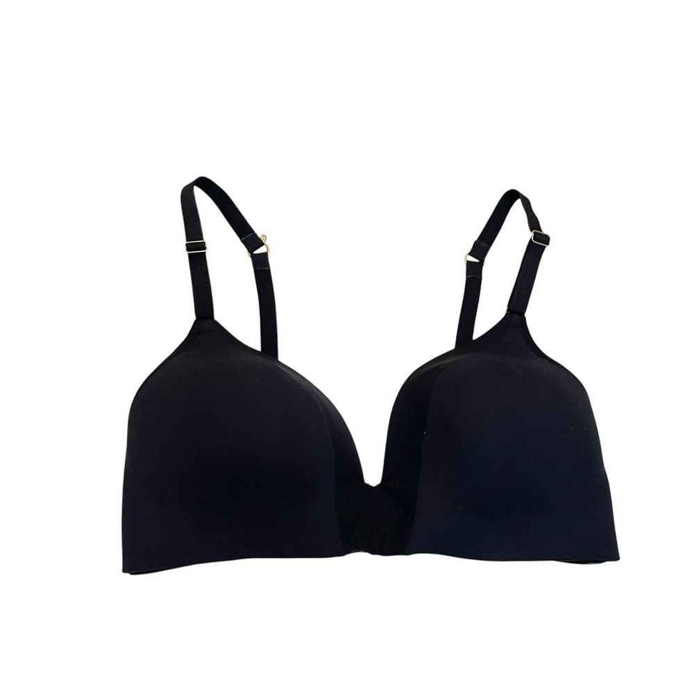 All.You. LIVELY Size 34DD Women's Busty Stripe Mesh Bra Wireless Smoothing